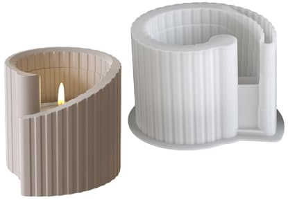 Molde de silicona con forma de espiral para manualidades, resina, cemento, manualidades y proyectos decorativos para el hogar, molde de silicona con textura transparente