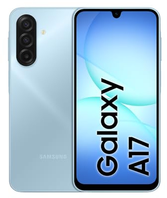 Samsung Galaxy A17 LTE 128GB - Teléfono Móvil con IA, Android, con Pantalla Grande, Cámara 50MP, 4GB RAM, Batería 5000mAh, Azul Claro, Garantía del Fabricante 3 Años + 1 Año Extra (Versión Española)