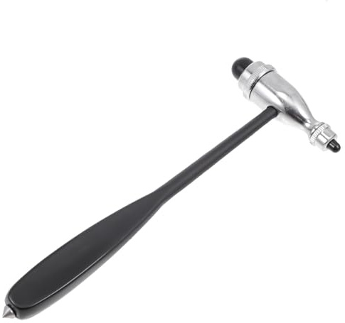 HAMPPLIES Martello Neurologico Diagnostico in Lega di Zinco a Doppia Testa Plessore Multifunzione per Riflessi Tendinei e Miotonia Manico Ergonomico per Uso Ospedaliero Domiciliare e