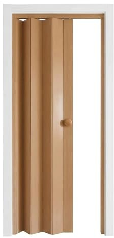 ESTO Porta a Soffietto con Serratura Chiave da Interno 88 x 203 cm Misura, SLIM quality, Porta Scorrevole Colore Noce, (Slim - Noce)