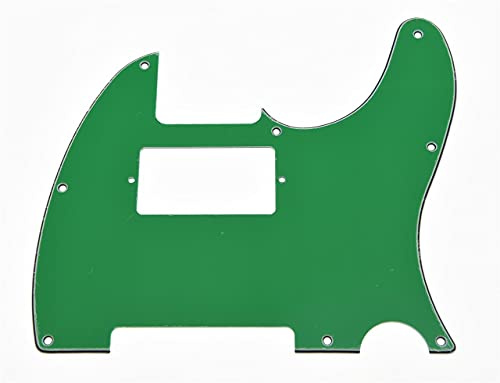 Dopro Humbucker-Plektrumschutz für USA/Mexican FD Telecaster, 8 Löcher, Grün, 3-lagig