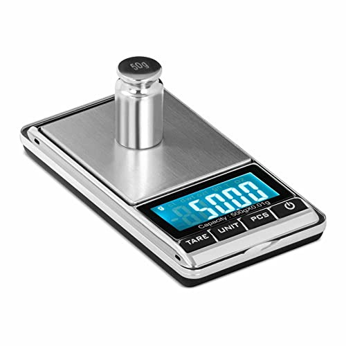 Steinberg Systems SBS-DW-500VAS Digitale Taschenwaage Feinwaage max. 500g Genauigkeit 0,05g/200 g 62x54mm Etui