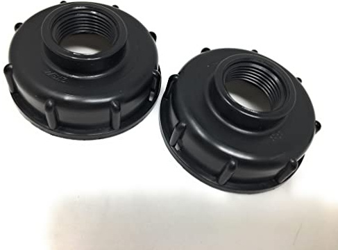 2 Stück IBC 3/4 Tankdeckel Tankanschluss Kunststoffverschlussdeckel Container Adapter S60x6 Grobgewinde Verschlussdeckel Flüssigkeitsspeicher Deckel Adapter für 1000l wassertank