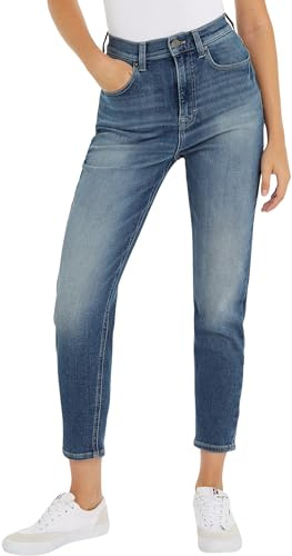 Tommy jeans dam MOM Slim UH BH1264, denim svart, 31W/30L, Denimsvart, 31W x 30L