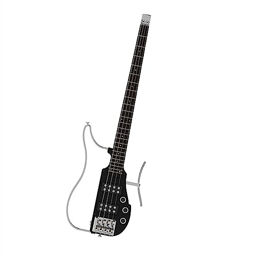 Kopflose E-Gitarre Tragbarer 4-saitiger E-Bass Ohne Kopf Für Unterwegs, Griffbrett Aus Palisander, Aluminiumgehäuse