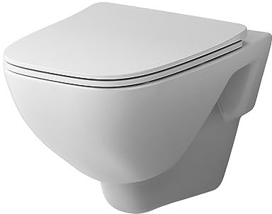 AM.PM WC suspendu avec abattant SoftClose, cuvette murale en céramique sans rebord pour salle de bain, design moderne