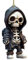 Coole Skelett-Figuren Gothic Halloween Schädel Figuren Harz Handwerk Ornamente, personalisierte Mini Coole Skelett Dekor Schädel Auto Armaturenbrett Dekor für Home Office Schreibtisch Halloween Decor