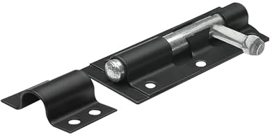 Primes DIY 2 PCS Heavy Duty Tower Bolt with Screws Black (8), Door Lock Bolt, Strong Black Coated Door Barrel Bolt, Durable Slide Bolt for Increasing Security on Garden Gates & Shed Doors Pack of 1