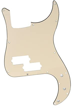 BESTonZON 13löcher Pb Bass Pickguard Beige Schlagbrett Für Elektrische Bässe Anti-kratzer Design Schutzfolie Für Einfache Installation Passend Für P-bass Modelle