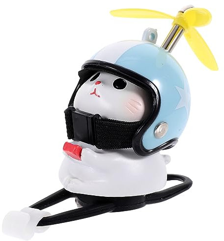 BELLIFFY Katzenspielzeug Mit Propellerhelm Aus Harz Auto-armaturenbrett-Dekoration Kreative Katzen-fahrradhupen Zum Spielen