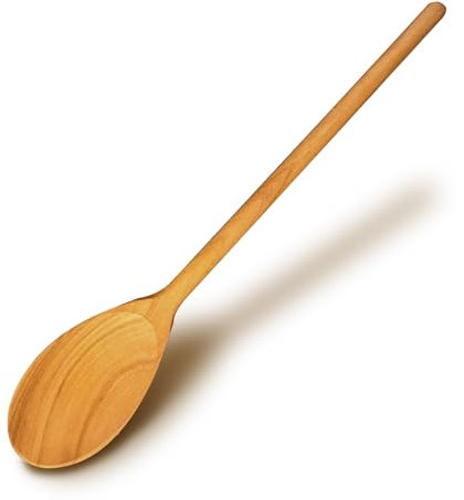 Fackelmann Cucchiaio da cucina, per mescolare e preparare sughi, salse, risotti, materiale in legno di ciliegio, dimensione 35 x 6 x 1,3 cm, Linea Ecoelegant