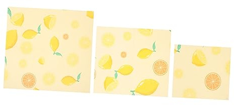 Beaupretty 3 Piezas Lámina Adhesiva de Cera de Abejas Envoltorio de Cera de Abejas Reutilizable Biodegradable para Envoltura de Alimentos Cubrir Cuencos de Comida
