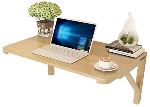 KAZUP Klapptisch Massivholz Wandtisch Klappbarer Klappbarer Küchentisch aus Holz Wand-Klapptisch Computertisch,100x60cm