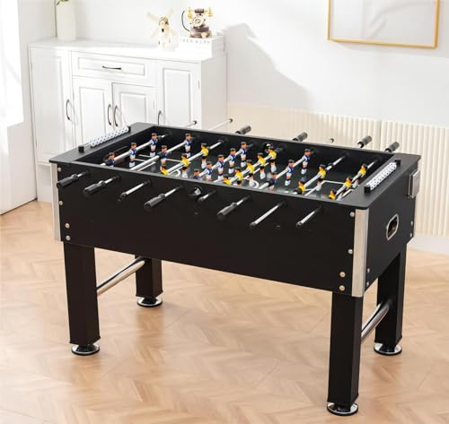 Heavy Duty Foosball Table for Family and Adults, 54 Inch Soccer Table Game, Indoor Fun with Kickers and Balls