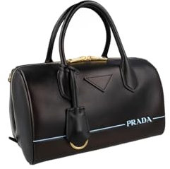 Prada Damen Schwarz Leder Schultertasche 1BB047
