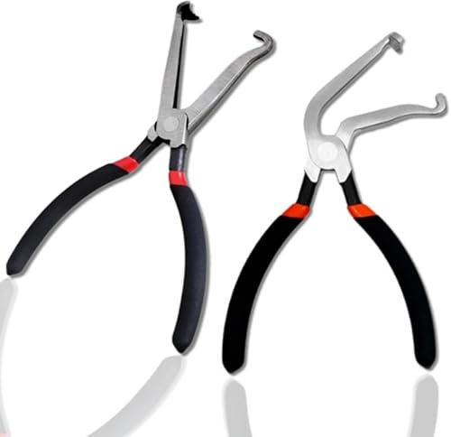 Electrical Disconnect Pliers, 2 PC Connector Plier for Cars,Automotive Electrical Tools,Fuel Line Petrol Clip Pipe Pliers, Automotive Hose Disconnect Tools for Push Tab Style Plugs