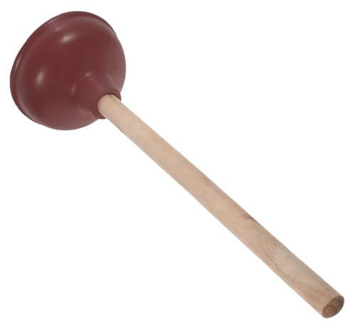 OSALADI Desatascador De Inodoro De Madera Fuerte Succión Plunger Portátil para Baño Herramienta De Limpieza De Drenaje Resistente y Práctica