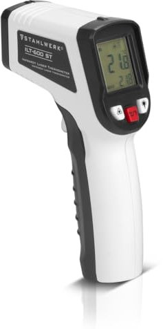 STAHLWERK Infrarot-Laser-Thermometer ILT-600 ST -50C° bis 600°C Digitales Infrarot-Temperaturmessgerät | Pyrometer | Strahlungsthermometer | Digital-Thermometer für kontaktlose Messungen