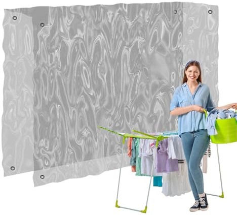Cubierta Impermeable para Tendedero De Exterior | Cubierta De Lluvia para Tendedero Al Aire Libre | Escudo Impermeable PVC con Protección Solar Anti Polvo Excrementos de Aves