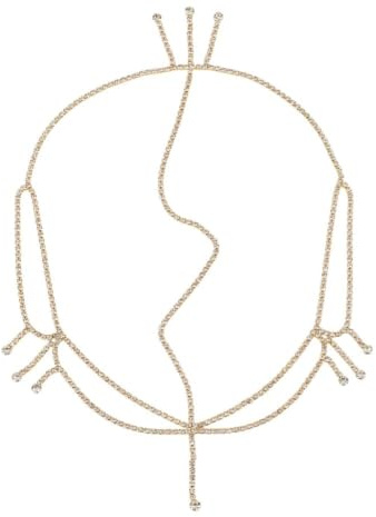 GORGECRAFT 1920-tal kristallmössa huvudbonad guld strass huvudkedja rytande 20-tal Great Gatsby hårtillbehör hårkedja hatt för brud cosplay halloween konst dekor fest
