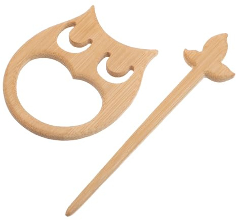 CIYODO Broche à Pull en Bois Sculptée de Hibou pour Femmes et Filles, Accessoire Décoratif Polyvalent pour Pulls et Châles au Style Naturel