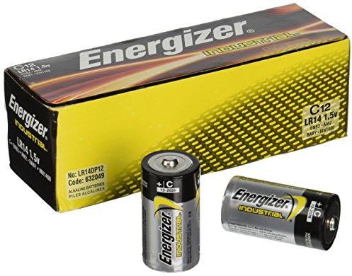 Eveready Energizer C Alkaline Industrial Batteries, Box Of 12