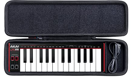 Khanka Hard Carrying Case Replacement for AKAI Professional LPK25 - USB MIDI Keyboard Controller, Case Only