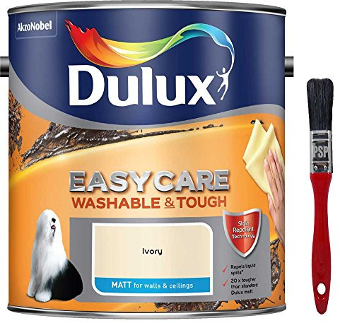 New 2017 Dulux Easycare Washable & Tough Matt Ivory 2.5L with Unique Stain Repellent Technology. Includes PSP Touch-up Brush.