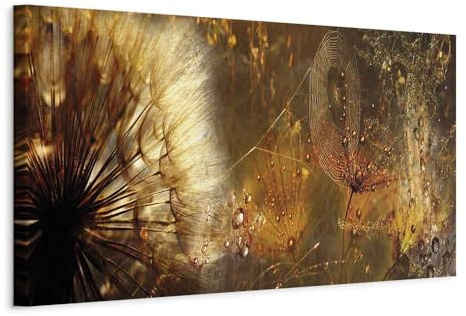 murando Quadro Soffione Fiori 120x40 cm 1 Pezzo - Stampa su Tela Strutturata XXL Grande - Quadri Moderni Soggiorno Grandi - Stampe da Parete Murale Arte Moderno Pittura - b-C-0170-b-b