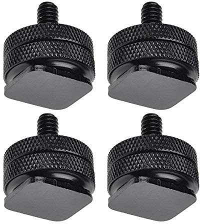 SLOW DOLPHIN 1/4 Inch Hot Shoe Mount Adapter Tripod Screw for DSLR Camera Rig(4Packs)