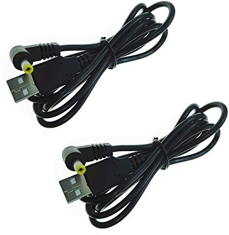 DZYDZR Lot de 2 câbles d'alimentation USB A 4,0 mm x 1,7 mm DC 5 V 2 A (1 m)