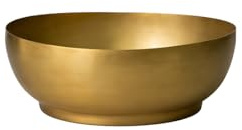 Serene Spaces Living Dekorative Schale aus antikem Messing, Verwendung als Obstschale aus Metall, für Schwimmkerzen, Blumen, Potpourri, Heimdekoration, 7 cm hoch und 19.1 cm Durchmesser