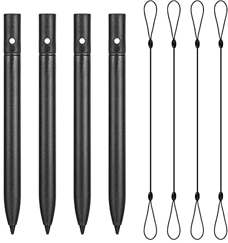 4.5 Inch Replacement Stylus Drawing Pen 4 Pieces Toddler Drawing Tablet Pens Kids' Electronics Pens with 4 Hanging Rope for LCD Writing Tablet