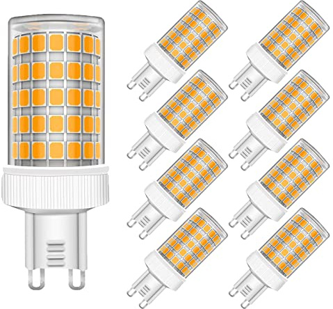 MAYCOLOR G9 10W LED Glühbirnen Ersetzt 80W, 800 Lumen, Warmweiß 3000K, G9 Maiskolben Led Lampe für Innenbeleuchtung Wandleuchte Kronleuchter Deckenleuchte Nicht Dimmbar 8er Pack