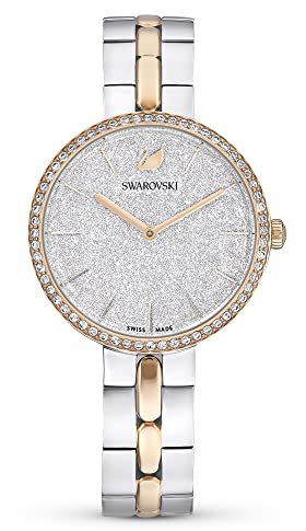 Swarovski Cosmopolitan Orologio, con Pavé di CristalliSwarovski e Bracciale Regolabile, Placcato in Tonalità Oro Rosa, Bianco