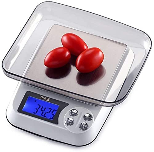 AUGUSE Küchenwaage Digital Digitale Küchen-Lebensmittelwaage, Schmuck-Backen-Wiegen-Lebensmittel-Gramm-elektronische Plattform-Küchenwaage (Size : 3kg/0.1g)