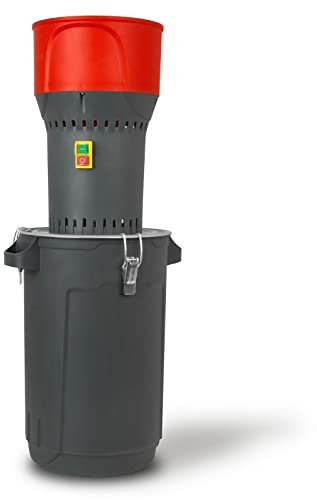 EBERTH Mulino Elettrico per Cereali con 25L Secchio, Motore Elettrico 1000 Watt, Tramoggia da 6L, 300kg/h, lama in acciaio inox, 5 setacci inclusi, Macina Professionale per Produzione di Mangimi