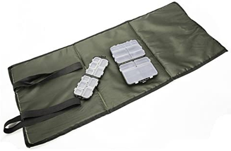 Giyofom Karpfenangeln Quick Fish Faltbare Abhakmatte Mehrzweck-Sitzkissen Schutzkissen + Fishing Fait Aufbewahrungsbox-Set Faltbare Karpfenangelmatten-Kits