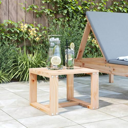 LAPOOH Garten-Beistelltisch 40x38x28,5 cm Massivholz Kiefer, Gartentisch, Terrassentisch, Esstisch Garten, Balkontisch, Gartenesstisch, Gartenmöbel, Partytisch - 825079