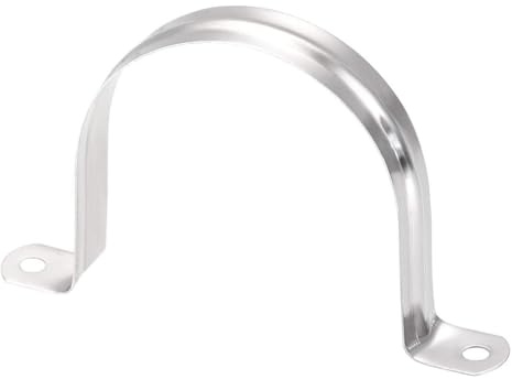 Unifizz Lot de 8 colliers de serrage rigides de 80 mm avec 2 trous en U - En acier inoxydable 201