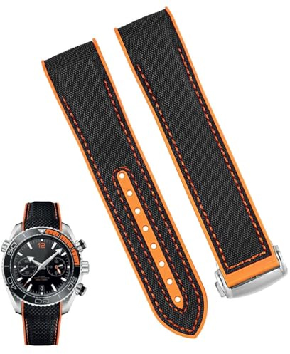 yeziu Silicone Nylon Watch Bracelet For Omega 300 SEAMASTER 600 PLANET OCEAN Watch Strap Accessories Chain belt