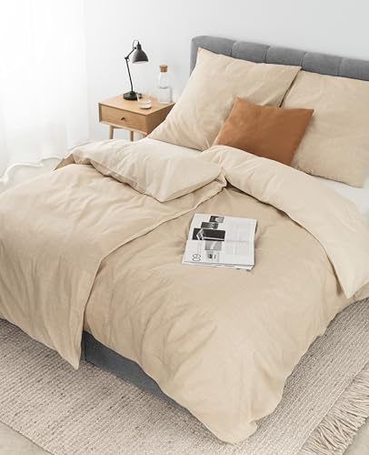 lionto dibea Parure de lit réversible en 100% Coton renforcé, 155 x 220 cm, taie d'oreiller 80 x 80 cm, 4 pièces pour Toutes Les Saisons, Facile d'entretien et indéformable, avec Certificat Oeko-TEX,