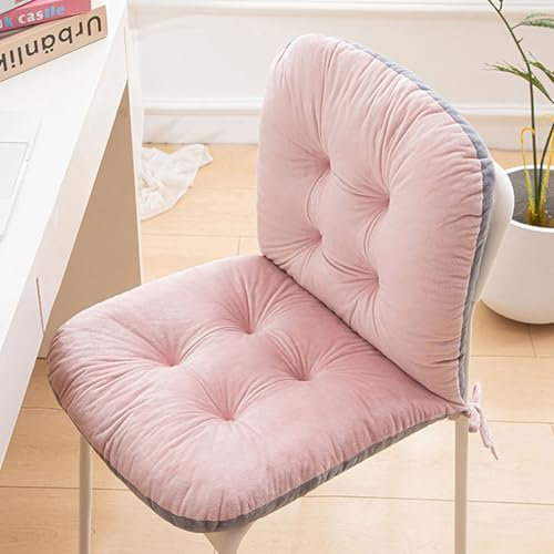 WJUHYGTF Stuhlkissen Mit Rückenteil Sitz, Rückenkissen Bänder, Niedriglehner Auflage Polsterauflage Gartenstuhl Sitzpolster Outdoor Sitzauflage Stuhlauflage,Rosa