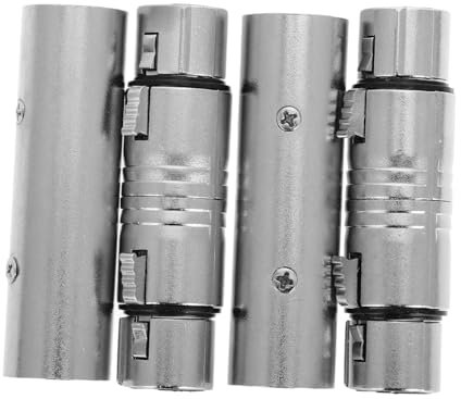 UKCOCO 4 Piezas Conector Adaptador XLR De Adaptadores XLR Macho Macho y Hembra para Conexión De Micrófonos Mezclador y Amplificador De Potencia