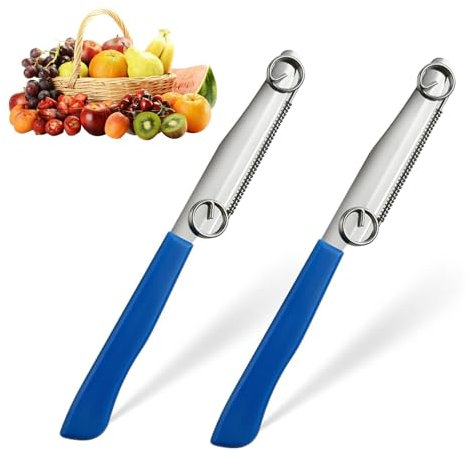 Funngy Quick Cutting Knife,2 PCS Multifunctional Fruit and Vegetable Peeler with Adjustable Spring Universal Kitchen Knife Set for Efficient Peeling Slicing and Dicing