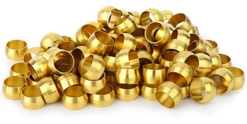 GASHER 100 pezzo Raccordo a compressione, ghiere a compressione Hülse da 8mm Rohr OD