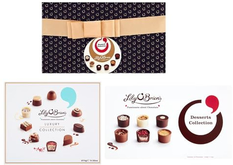 Lily O'Brien's Assorted Chocolate Gift Bundle, Premium Desserts Chocolates
