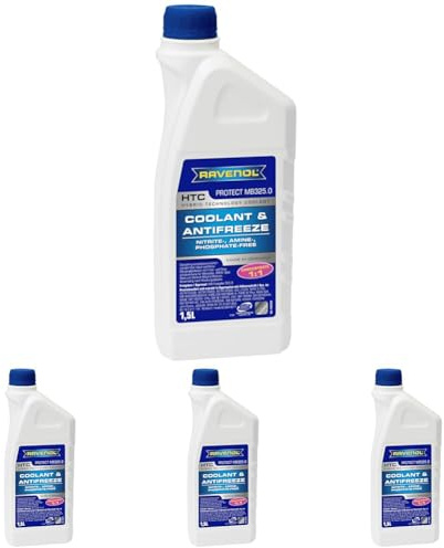 RAVENOL Alu-Kühlerfrostschutz -Exclusiv- (blau) 1,5 L (Packung mit 4)