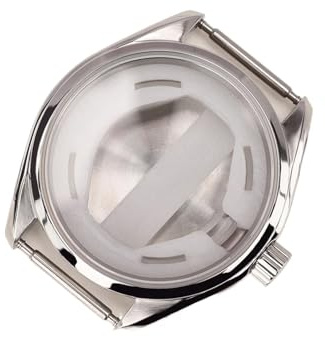 HKVTVCYPYA Vattentät 30 mm silver klockfodral 24,5 mm urtavla solid rostfritt stål baksida kompatibel for Miyota 2035 Movement