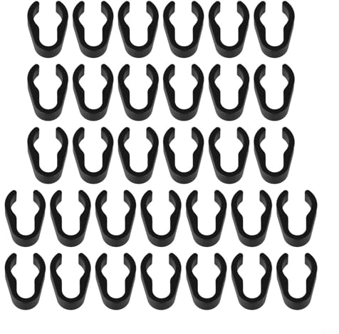 32 PCS Microphone Stand Cable Clips Strong ABS Holders for Organizing Cables on Various Audio Equipment Stands (Large Size)